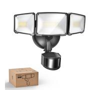 Philips 24W 3500LM LED Security Lights w/PIR Motion Sensor Outdoor, 5000K Daylight Dusk to Dawn Aluminum Flood light, 3 Adjustable Heads, Waterproof