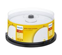 25 Philips CD-R Printable RECORDABLE CD's 25 Blank CD Discs CDR 700Mb 80 Min