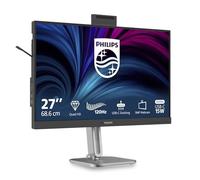 PHILIPS 27B2U4601H 27 inch WQHD Monitor 120Hz, IPS Panel, 4ms GtG, Height Adjustment, Webcam, Speakers, (2560x1440 HDMI 1x 2.1 TMDS DP 1x 1.4 USB Hub) Charcoal