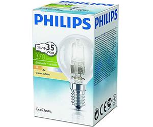 Philips 28 W Halogen EcoClassic E14 230V P45 Golf Ball - Pack of 8 Bulbs