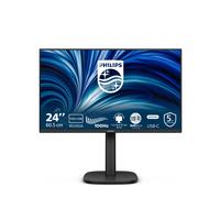 Philips 24B2N3200D 24 inch WUXGA Monitor 100Hz, IPS Panel, 4ms GtG, Adaptive Sync, Height Adjustment, Speakers, (1920x1200 HDMI 1x 1.4 DP USB Hub) Black
