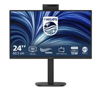 Philips 24B2N3200JH 24 inch FHD Monitor 120Hz, IPS Panel, 4ms GtG, Adaptive Sync, Height Adjustment, Web cam, Speakers, (1920x1080 HDMI 1x 1.4 DP 1x 1.2 USB Hub) Black