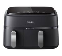 Philips 3000 Series Dual Basket NA351/00 Air Fryer - Black / Silver, Black