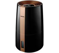 Philips Series 3000 Humidifier - 25 W, spreads 99% less bacteria, 3 humidity levels, suitable for larger rooms up to 45 m², sleep mode, black (HU3918/10)