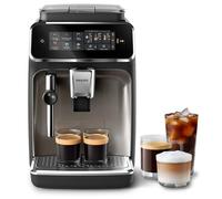 Philips 3300 Series Bean to Cup Coffee Machine - 5 Hot & Iced drinks, Classic Milk Frother & Cappuccino Maker, Quick-to-Clean, 40% Quieter, Ceramic Grinder, Fully Automatic Espresso machine EP3326/90