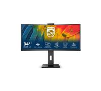 Philips 34B1U5600CH/00 34" Curved Business Monitor with USB-C Docking Station and 5 MP Webcam