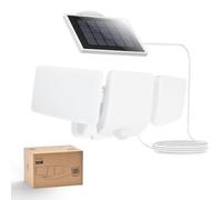 Philips 3600LM Solar Security Lights, 5000K Waterproof Dimmable LED Motion Sensor Outdoor Lights, 3 Adjustable Heads w/5m Cable, Separate Solar Panel with 3 Modes Solar Flood Lights for Yard, Garage