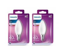 Philips 4.3W ( 40W ) LED candle bulb, ses, e14, COOL WHITE 2 pack [EEK: A++]