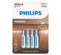 Philips 4 Bronze Lr03 Aaa Alkaline Batteries