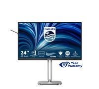 Philips 24B2N4200-24-inch FHD monitor, speakers, height-adjustable (1920x1080, 120 Hz, VGA, HDMI 1.4, DisplayPort 1.2, USB hub) black grey