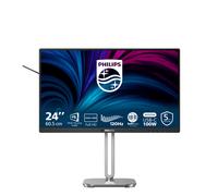 Philips 24B2U4301-24-inch Full HD monitor, speakers, height-adjustable (1920x1080, 120 Hz, HDMI 1.4, DisplayPort 1.4, USB-C (100 W Power Delivery), DP out, USB hub) black grey