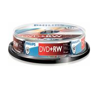 PHILIPS - 4x Speed DVD+RW Blank DVDs - Spindle 10 Pack