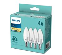Philips 5.5W Equivalent 40W E14 Ses Small Edison Screw Cap Led Frosted Candle 4Pk