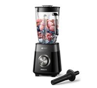 Philips 5000 Series Blender - 1200W ProBlend Plus Motor, Smooth Frozen-Fruit Blending, 2L Ribbed Glass Jar, Tamper Tool, Easy Clean, Dishwasher-Safe, Black (HR3030/00)