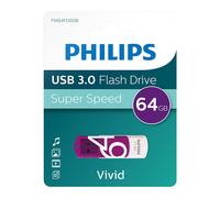 Philips 64GB USB 3.0 Flash Drive vivid Purple USB 3.0 Memory Stick