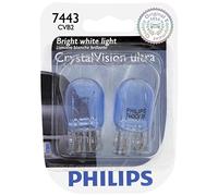 Philips 7443CVB2 7443 CrystalVision Ultra Miniature Bulb, 2 Pack