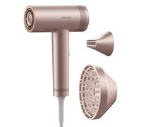 Philips -8000 Series Hair Dryer with ThermoShield Advanced, Ionic, Brushless DC Motor, Scalp Care, 1400 W, Rose Champagne, Model BHD837/10