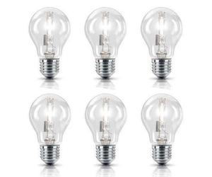 Philips A55 E27 Edison Screw 105 Watt 240 V Halogen Classic Traditional Bulb, Pack of 6