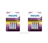 Philips AA & AAA Lithium Ultra Batteries 1.5v FR06 FR03 LR06 LR03 MN1500 MN2400