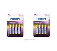4 PHILIPS LITHIUM ULTRA AA BATTERIES MIGNON FR6 1.5V BLISTER 4BL EXP 2032 NEW