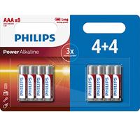 Philips AAA Power Alkaline Batteries 4 + 4 Extra