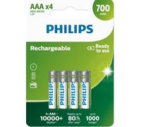 PHILIPS AAA RECHARGEABLE BATTERIES 700mAh NiMH HR03 1.2V Cordless Dect Phones