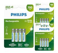 PHILIPS AAA RECHARGEABLE BATTERIES 700mAh NiMH HR03 1.2V Cordless Dect Phones