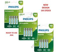 PHILIPS AAA RECHARGEABLE BATTERIES 700mAh NiMH HR03 1.2V Cordless Dect Phones