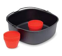 PHILIPS Air Fryer Accessory Kit, 9 Silicone Muffin Molds, 7.2L Basket | Fits Philips Airfryer XXL - set of 9 reusable silicone muffin molds and large 7.2L basket (HD9956/00)