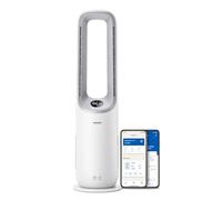 Philips Air Performer 7000 2-in-1 Air Purifier & Fan, White, HEPA | Bladeless Design - 70m² Coverage, Auto Purification, 3-Second Rapid Heating, 20dB Quiet (AMF765/30)