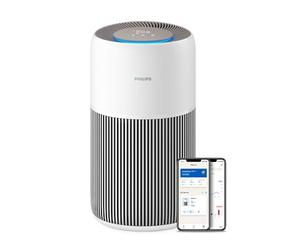 Philips Air Purifier 2200 Series, HEPA NanoProtect + Active Carbon Filter, CADR 420m³/h for 109m², Allergy sufferers, Ultra-quiet, Intelligent and Long-lasting filter (AC2220/10)