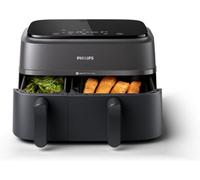 Philips Airfryer 3000 Series Dual Basket - 2 Drawer Air Fryer, 3 L + 6 L Capacity, Rapidair Plus Technology, 13 Ways To Cook, 90%