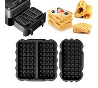 Philips Airfryer Accessories, Pack of 2 Waffle Inserts for Philips Dual Basket Airfryer 3000 Series 6L/3L, Accessories Hot Air Fryer Philips Waffles Silicone Mould, Air Fryer Accessories
