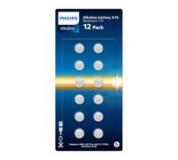 Philips Alkaline 1.5 Volt A76 Batteries - Best for Watches, Calculators and Small Electronics, Pack of 12