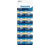 Philips Alkaline LR44 battery | AG13 | A76 button cell Batteries 1.5V V13GA - 10 pieces