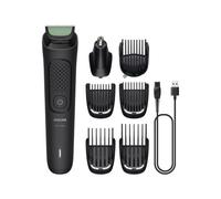 Philips Multigroom 3000 Series All-in-One 7-Piece Trimmer - Shaver and Clipper for Face & Head, Self-Sharpening Skin-Friendly Blades, 10 Length Settings, Model MG3930/15