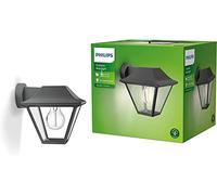 Philips Alpenglow Outdoor Wall Light, IP44 Weather-resistant, Durable, Classic Design, Aluminium, Classic Design, E27 Bulb Sold Separately, Anthracite Grey