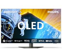 Philips Ambilight 48OLED809 4K OLED Smart TV - 48 Inch Display with P5 AI Perfect Picture Engine, Ultra HD Google TV, Dolby Vision and Atmos Sound, Works with Alexa and Google Voice Assistant