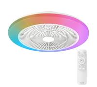 PHILIPS Amigo Ceiling Fan with LED Light, White | White and Colour Ambiance Light,Smart LED, DC Quiet Motor, Remote Included, Dimmable, Bluetooth App Control, Smart Home