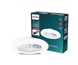 Philips Amigo Fan Light Flat LED 20W Plus 40W Remote Control Round - White