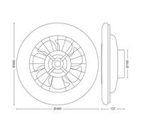 Philips Amigo LED ceiling fan, white, 49 cm, CCT, DC