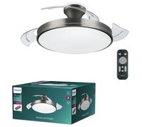 Philips LED Atlas DC Fan ceiling 28W+35W TW Nickel