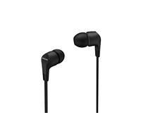 PHILIPS Audio In-Ear Headphones E1105BK/00 With In-Line Remote Control (8.6-Mm Neodymium Drivers, Powerful Bass, Clear Sound, Comfortable Fit) Black