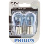 Philips Automotive Lighting 12498CVB2 P21W CrystalVision Ultra Miniature Bulb, 2 Pack