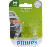 PHILIPS Automotive Lighting 906 LongerLife Miniature Bulb, 2 Pack,906LLB2