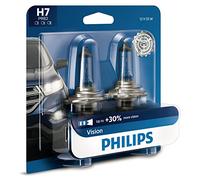Philips Automotive Lighting H7 Vision Upgrade Automotive Replacement Headlight Bulb, Fits Select High Beam, Low Beam, or Fog Positions (Pack of 2)