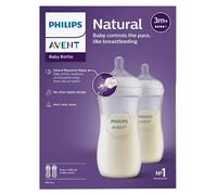 Philips Avent Natural Response Baby Bottle 330ml Double Pack Clear