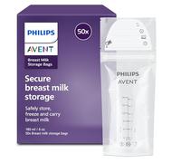 Philips Avent Breast Milk Bags - Pre-Sterilised, for Storing and Freezing Breast Milk, BPA Free, Leak-Proof, Easy Filling and Storage, 180 ml, 50 Count, SCF603/50