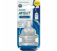 Philips Avent Classic+ 2 x Bottle Teats Newborn Slow Medium Fast Flow 0+, 1+, 3+