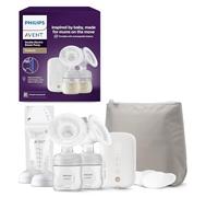 Philips Avent Double Electric Breast Pump, Hospital Strength and Rechargeable Motor, Inspired by Baby's Natural Suckling, Travel Bag, Model SCF398/31